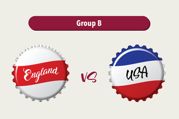 England VS USA Soccer Scoreboard