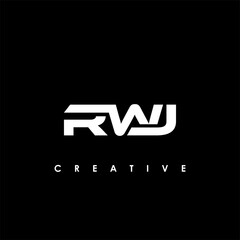 RWJ Letter Initial Logo Design Template Vector Illustration
