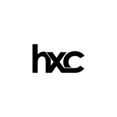 hxc lettering initial monogram logo design
