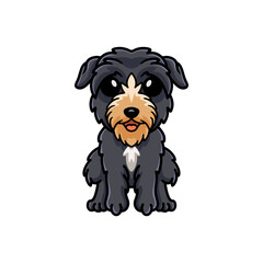 Cute deer hound dog cartoon sitting