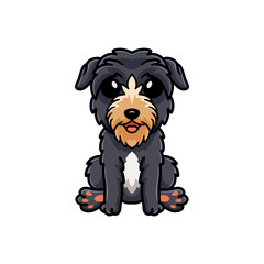 Cute deer hound dog cartoon sitting