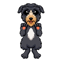 Cute deer hound dog cartoon standing