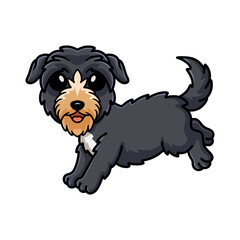 Cute deer hound dog cartoon jumping