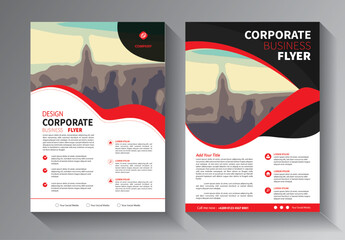 Business abstract vector template. Brochure design, cover modern layout, annual report, poster, flyer in A4 with colorful triangles, geometric shapes for tech, science, market with light background