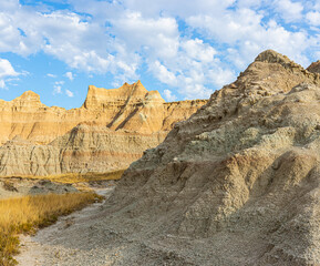 Eroded Formations Along The Badlands Loop Road, Badlands National Park, South Dakota, USA