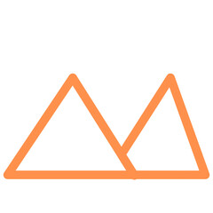 mountains nature outdoor line icon