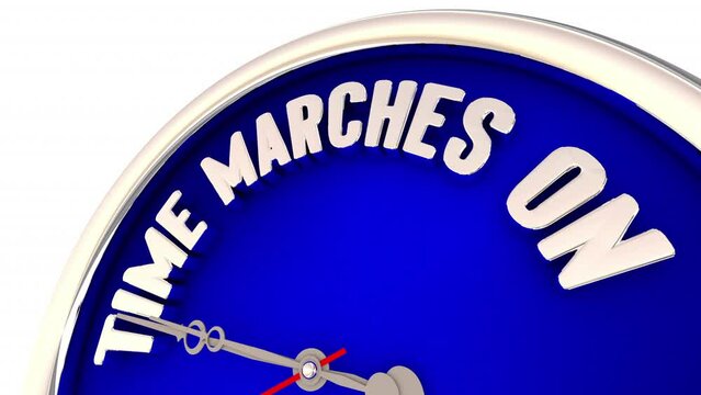 Time Marches On Passing Clock Countdown Deadline 3d Animation