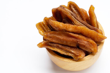 Sun dried banana. Fruit snack