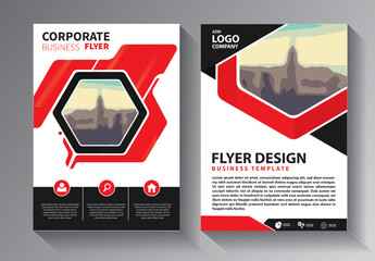 Business abstract vector template. Brochure design, cover modern layout, annual report, poster, flyer in A4 with colorful triangles, geometric shapes for tech, science, market with light background