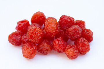 Dried red plums. Candied dried fruit