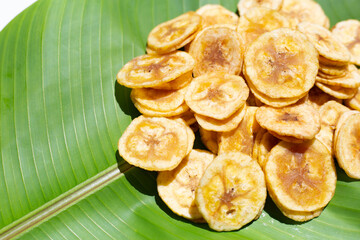 Banana stuffed with tamarind. Fruit snack