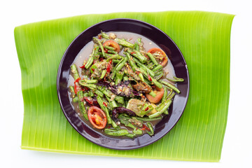 Spicy long bean salad. Thai food
