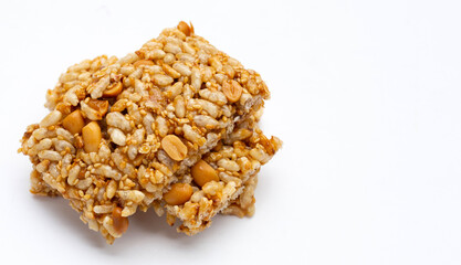 Krayasart, Thai crispy rice, peanut and sesame cereal bar