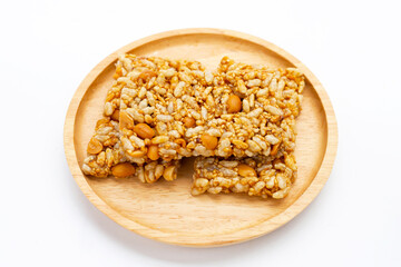 Krayasart, Thai crispy rice, peanut and sesame cereal bar