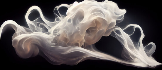 white smoke with black background