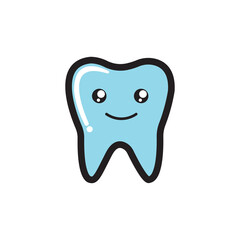 tooth doodle character vector illustration