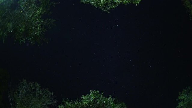 星空天頂のタイムラプス