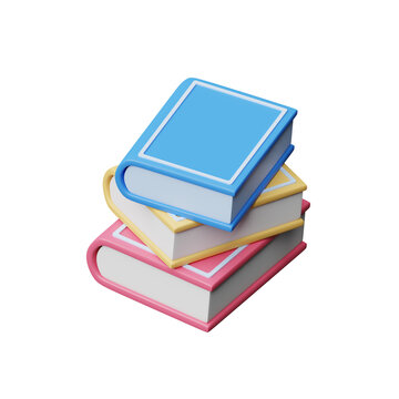 School Book 3D Icon, 3d Render, 3d Render Education, Collage study education,