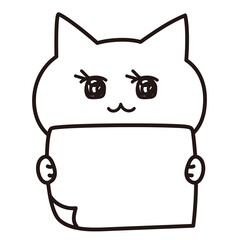 色加工ok　ねこ素材No.180 メッセージ_キラキラ