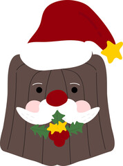 Christmas delicious kelilu. Garlands, flags, labels, bubbles, ribbons and stickers. Collection of Merry Christmas decorative icons. illustration.