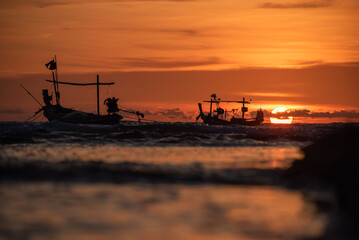sunset on the Naiyang beach