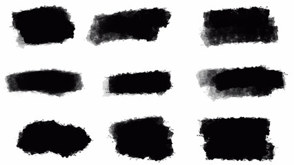 Big set of Black grunge stroke brush , banner, label, for your design, vector.