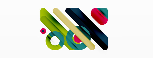 Lines geometric background. Stripes and rings composition business template for wallpaper, banner, background or landing