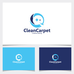 Clean carpet logo icon vector isolated