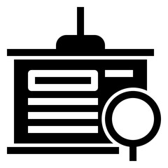 Icon Curve Graph With Style Glyph