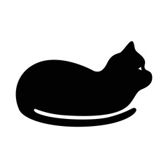 cat silhouette design illustration. pet animal sign and symbol.