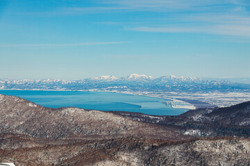 Naklejka premium 冬の石狩湾
