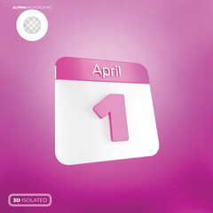 Calendar april 1 3d premium