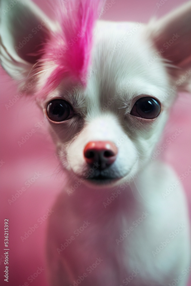 Sticker chihuahua puppy portrait