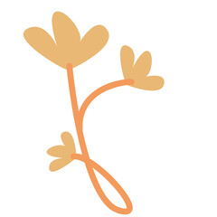 Hand drawn Flower Vector, Flower simple vector illustration