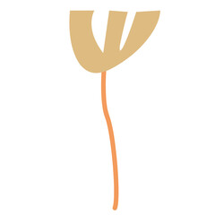 Hand drawn Flower Vector, Flower simple vector illustration