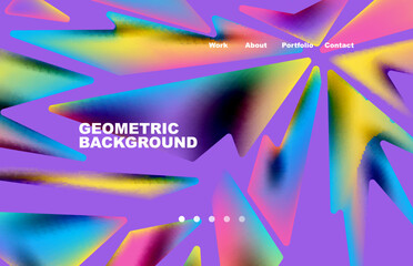 Broken pieces abstract background. Trendy background for your landing page design, concept of web page design for website and mobile website