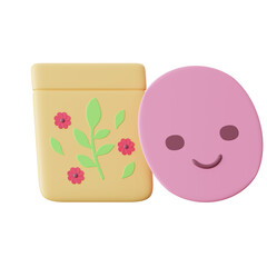 Self care Elements 3d icon, 3d icon, 3d Render