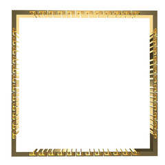 The Chinese gold frame png image 3d rendering