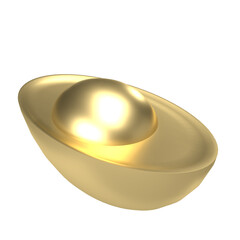 The Chinese gold money png image 3d rendering