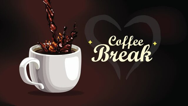 鉛筆画「A coffee break」　B5大サイズ Retro Coffee Break Crafted Illustration Stock Illustration