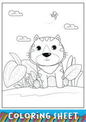 cute tiger coloring sheet for kids