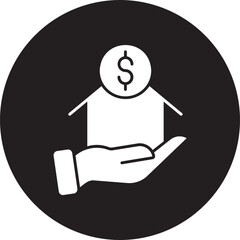 mortgage loan glyph icon