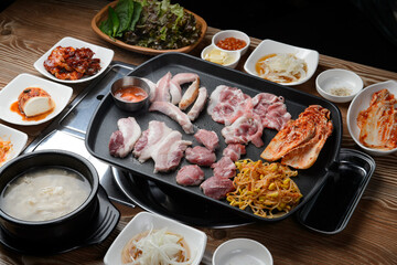 a variety of deliciously prepared pork parts
