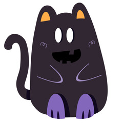 Halloween Vector Illustration, Cute Cartoon Halloween Illustration
