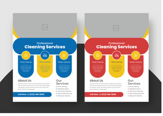 Professional Cleaning Services Flyer, Disinfection services flyer, home cleaning service, Editable Vector