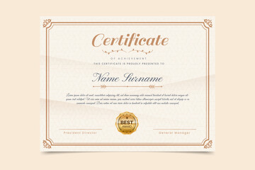 Professional certificate template with elegant elements