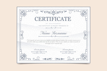 Professional certificate template with elegant elements