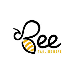 Initial letter B bee logo design. Bee Logo Template.