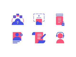 business icons set for business