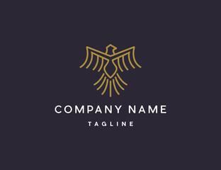 Eagle line logo design template